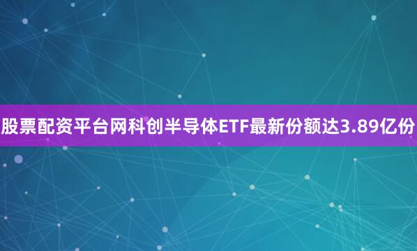 股票配资平台网科创半导体ETF最新份额达3.89亿份