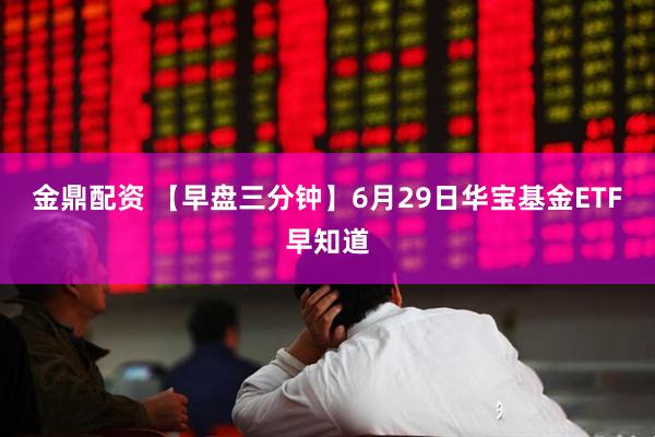 金鼎配资 【早盘三分钟】6月29日华宝基金ETF早知道